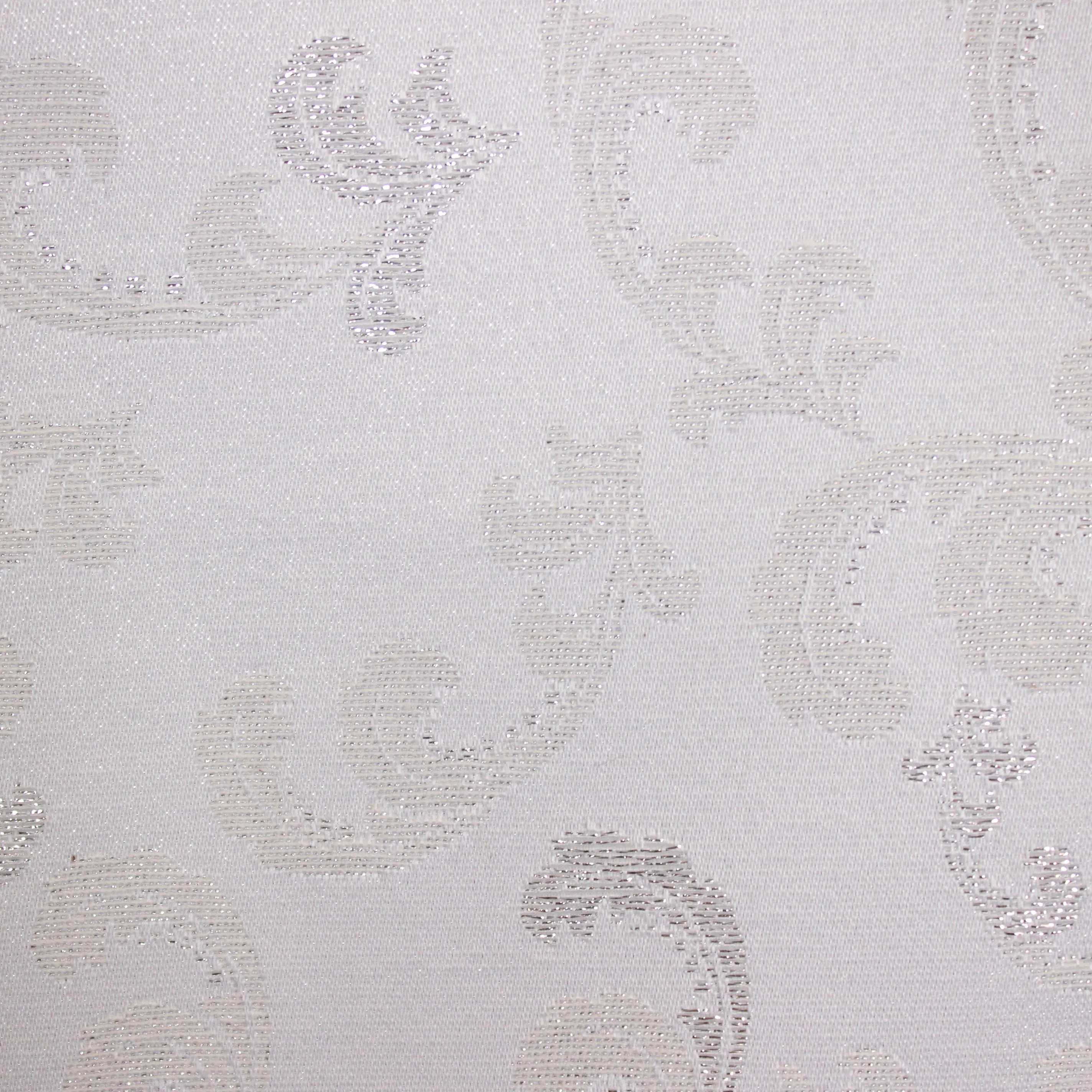Jacquard Polyester met sierlijke figuren met zilverdraad